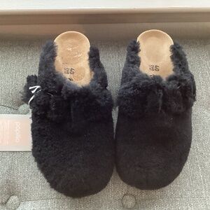 Papillio Women’s Fanny Teddy Shearling Clog Wedge, size EU40/US9